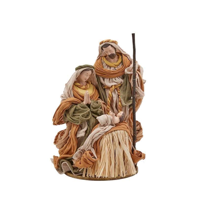 Natività Tessuto E Paglia