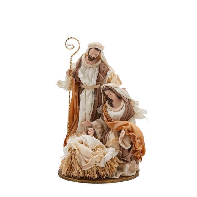 Natività Tessuto E Paglia H35