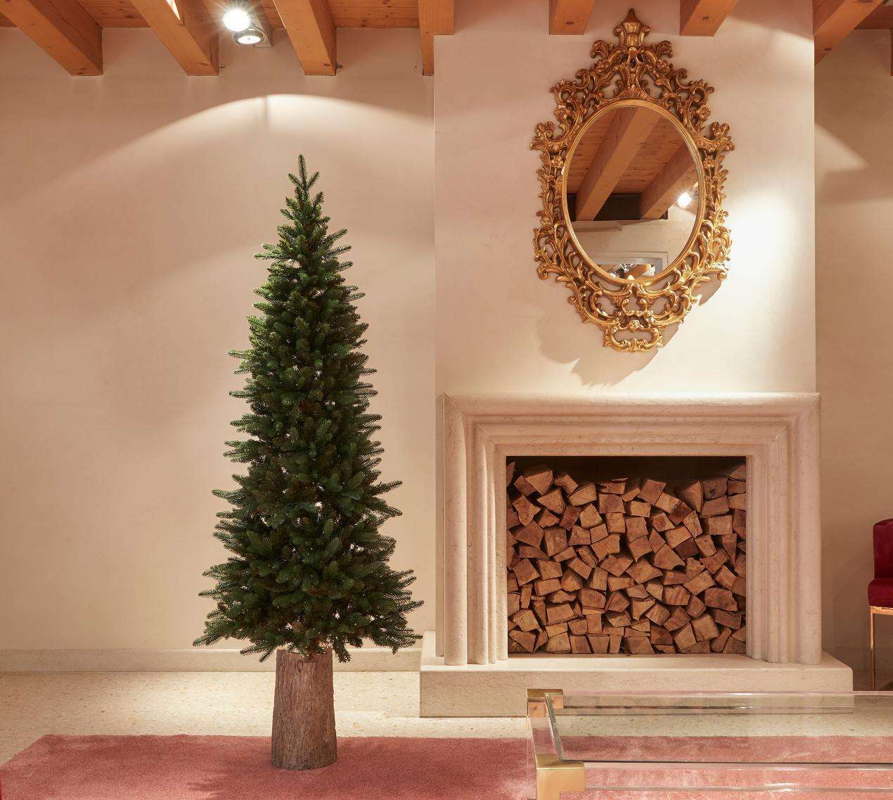 Albero di Natale EDG Pino Slim H180 Natural Senza Led