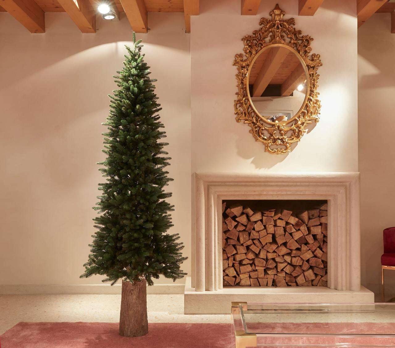 Albero di Natale EDG Pino Slim H210 Natural Senza Led