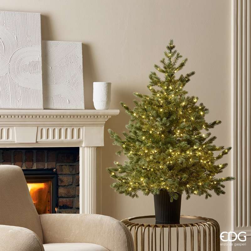Albero di Natale EDG Pino Argentato Con 480 Led H120