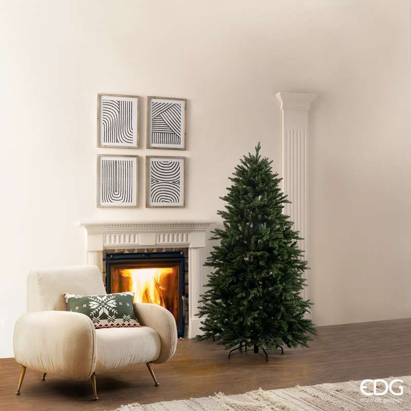 Albero di Natale EDG Pino Cristallo H180 Naturale Senza Led