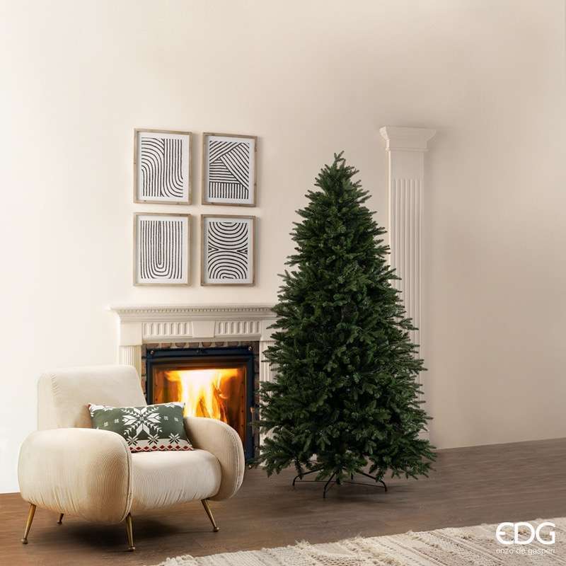 Albero di Natale EDG Pino Cristallo H210 Naturale Senza Led
