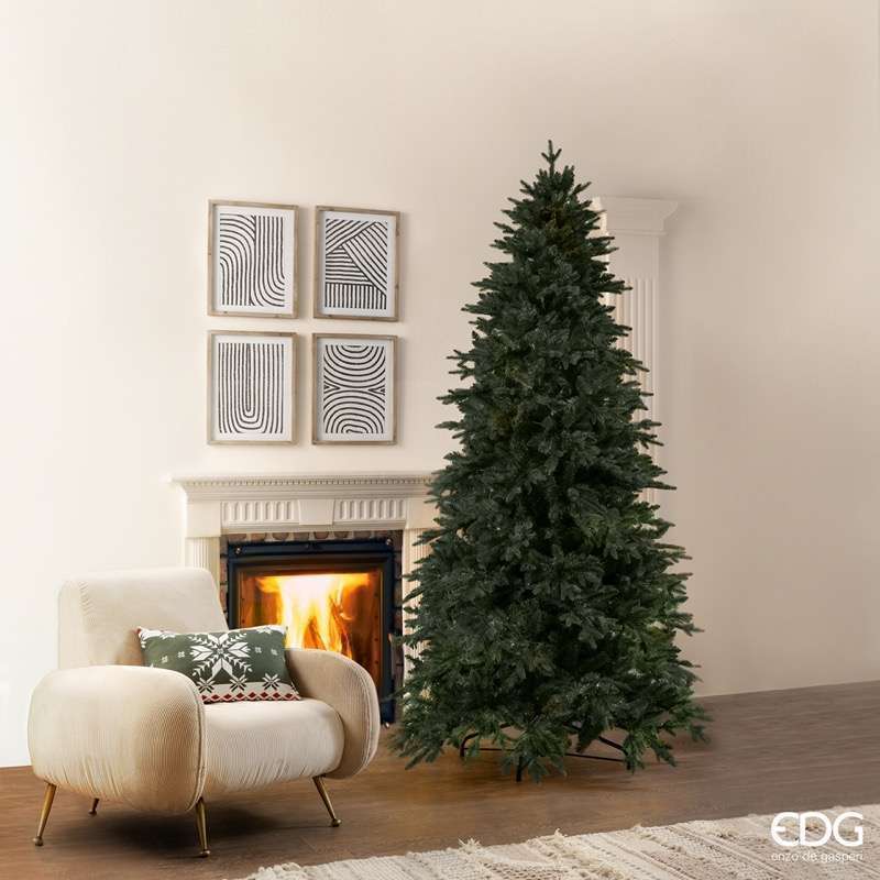 Albero di Natale EDG Pino Cristallo H240 Naturale Senza Led